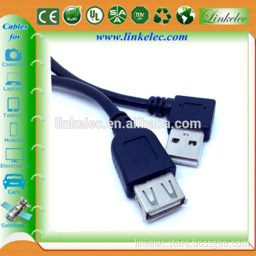 0.5m USB 2.0 OEM ODM design Right angle USB A Male to USB Female cable